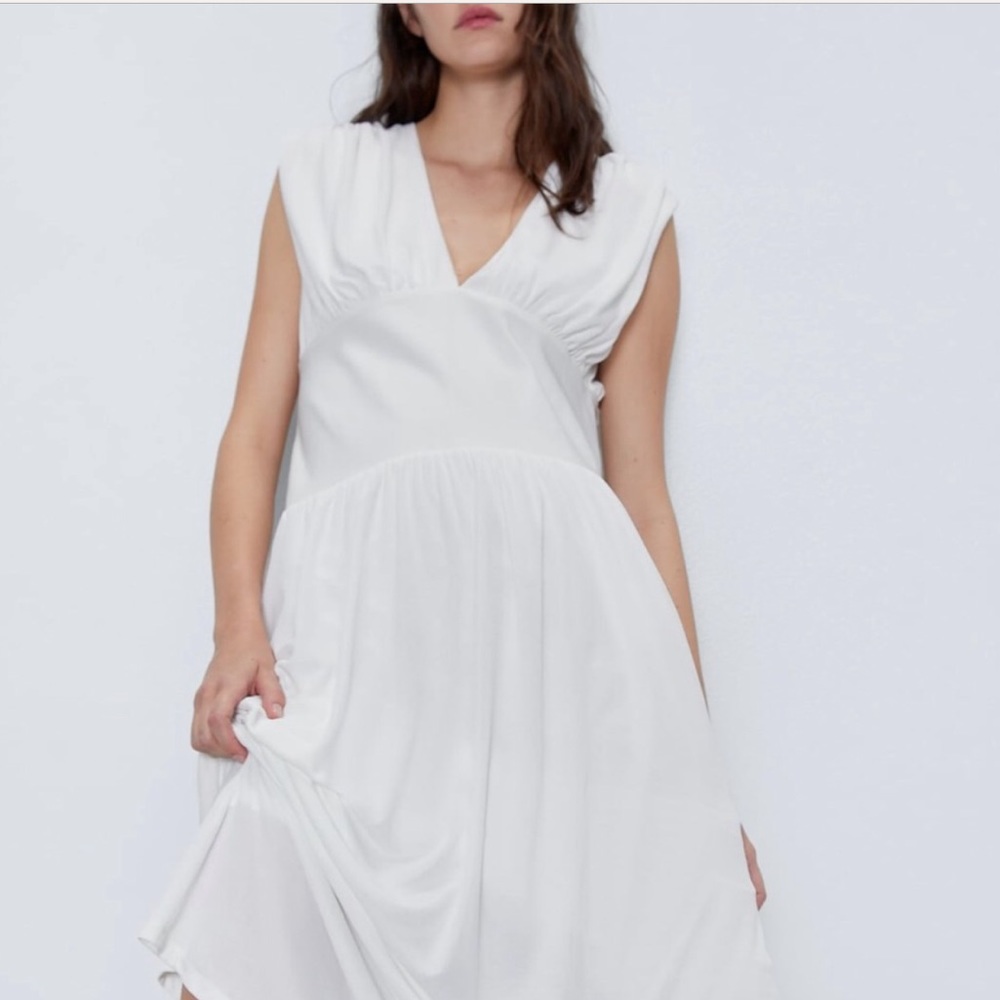 New with tags Zara white combination Dress - Picture 14 of 14